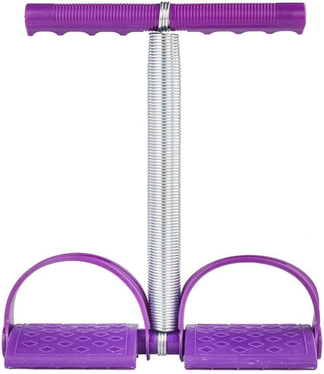 Buik Been Exerciser - Zit Pull Touw - Thuis Fitness - Veer Spanning - 22x32x255 cm - Paars