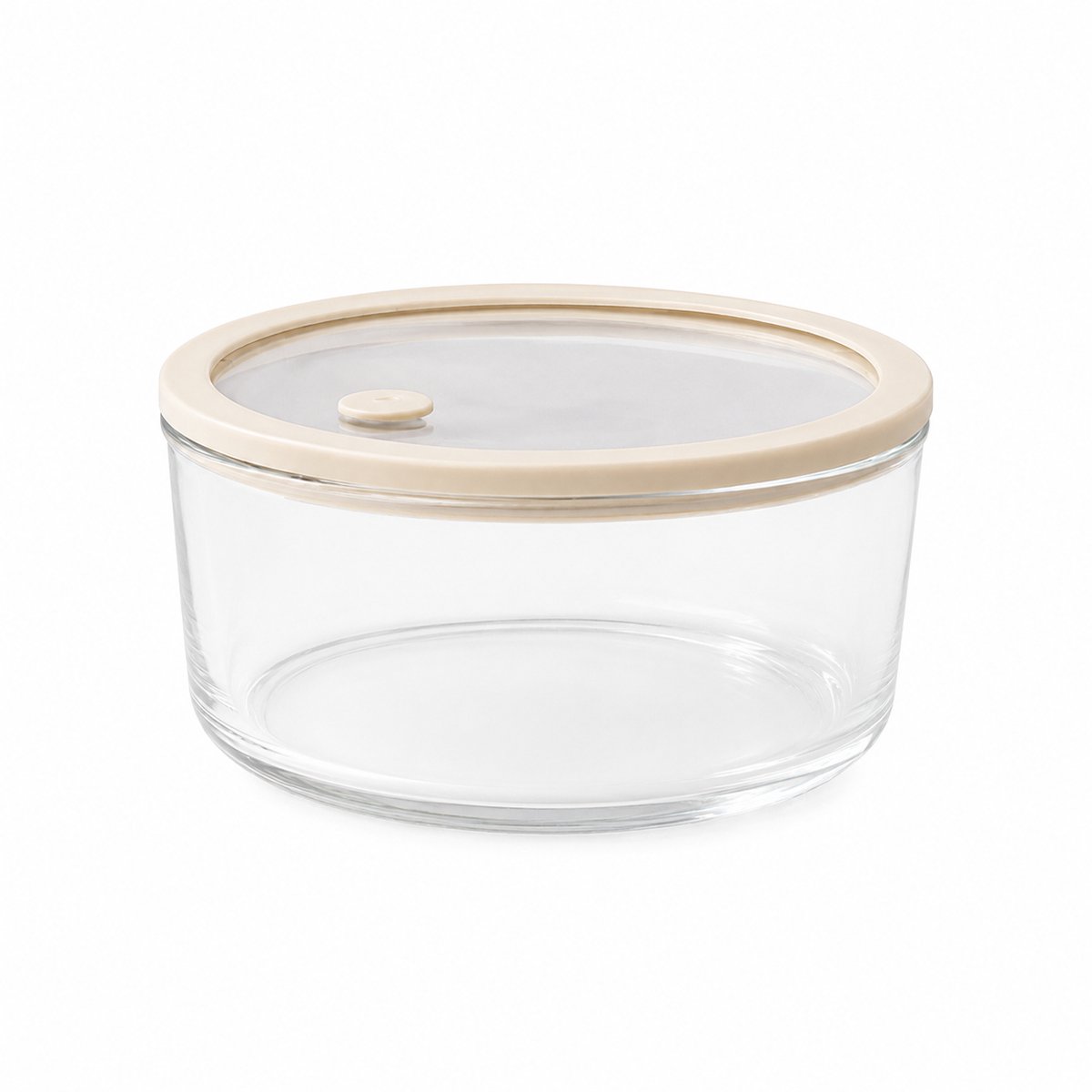 Mevaz Voorraadpot 470 ml – Borosilicaat Glas – Ronde Bewaarpot met Deksel – Luchtdicht – Transparant – Keuken Opbergpot voor Kruiden, Thee, Koffie & Noten