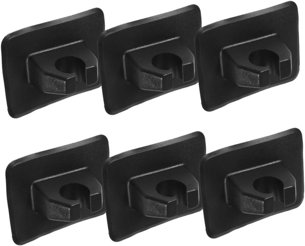 Peddel Clips - Roei Accessoires - Wateravontuur - Stevig PVC Materiaal - 6 Stuks - Zwart
