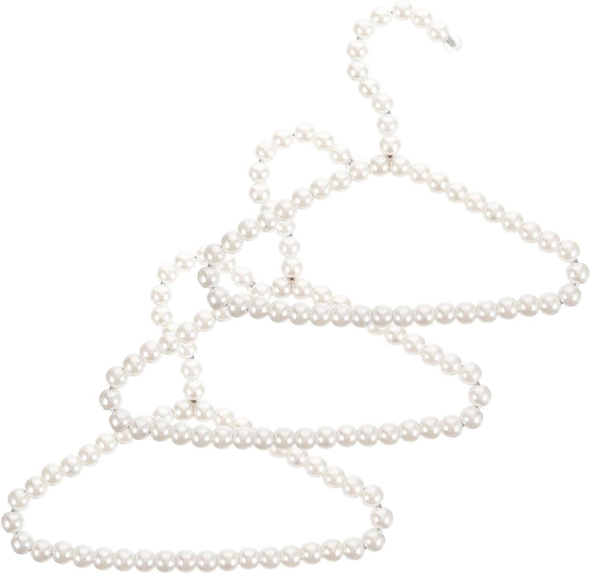 Huisdier Hanger - Parel Kleerhanger - Kleding Opbergen - Imitatieparels - 3 Stuks - Wit