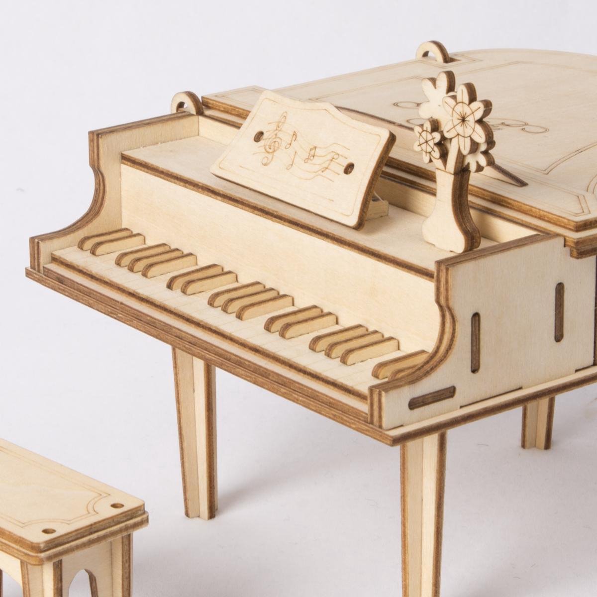 Robotime 3D Houten Puzzel Muziekinstrument Grand Piano, TG402 - Overig — afbeelding 6
