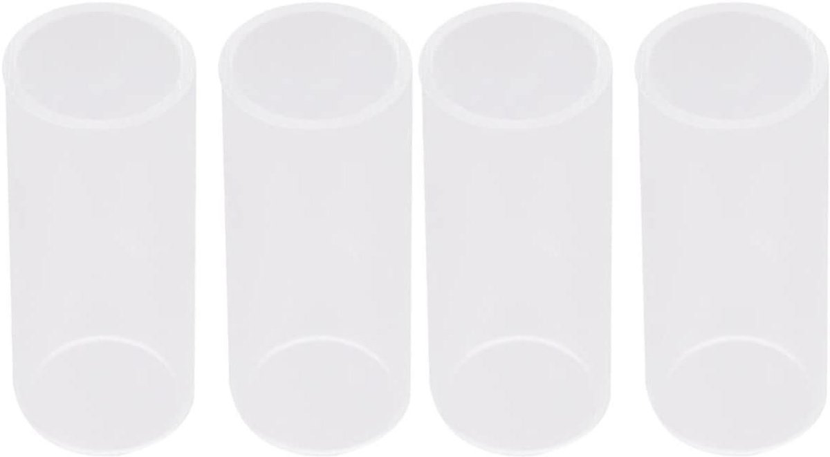 Gitaar Slides - Glazen Bottleneck - Muziek Maken - Glad Glijvlak - 4 Stuks - Wit