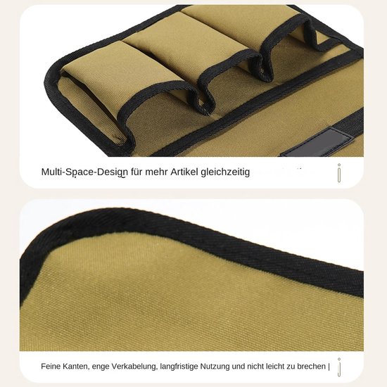 Strandstoel Organizer - Stoel Tas - Buiten Ontspannen - Dubbellaags Ontwerp - 30.5 x 16.2 x 4.1 cm - Kaki — afbeelding 2