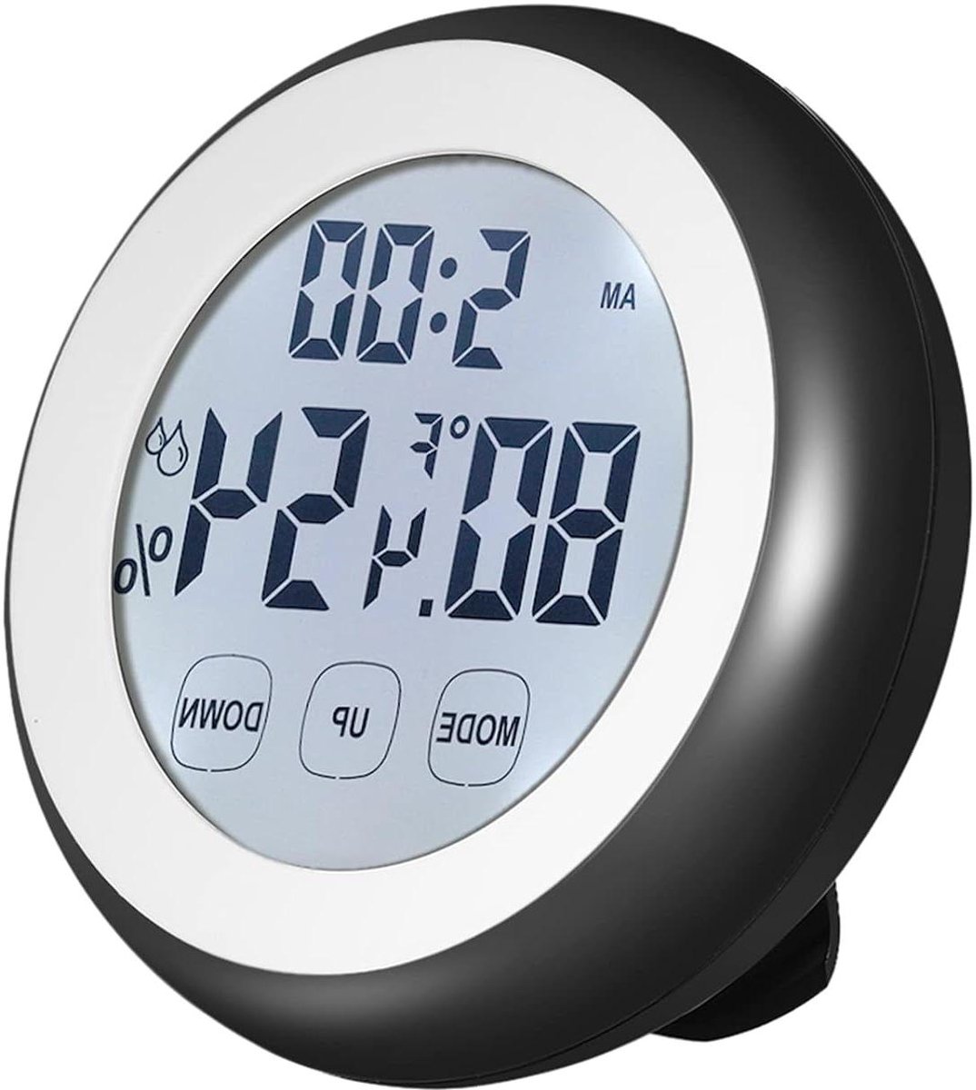 Hygrometer Thermometer - Luchtvochtigheid Meter - Kamer Klimaat - Multifunctioneel Display - 9 Centimeter - Zwart