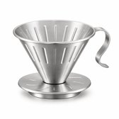 My Green Deal – RVS Koffiefilter Zilver – Koffiefilterhouder – Koffiefilter Herbruikbaar – Premium 304 RVS – Duurzaam & Vaatwasserbestendig
