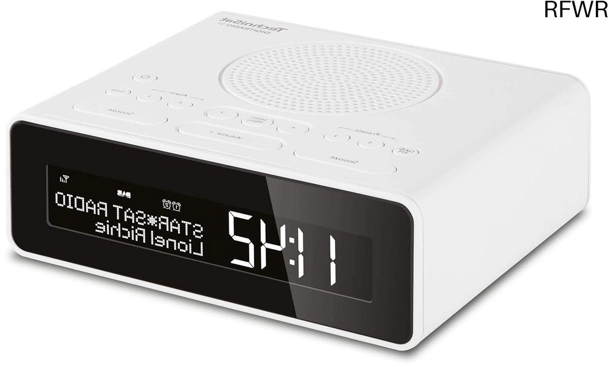 Digitale Wekkerradio - DAB FM - Ontspannen Wakker Worden - Twee Alarmtijden - 149 x 126 cm - Wit