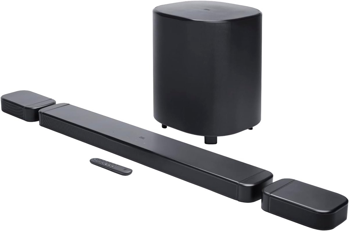 Soundbar met Speakers - Draadloze Audio - Thuis Bioscoop - Afneembare Achterluidsprekers - 7.1 Kanaals - Zwart