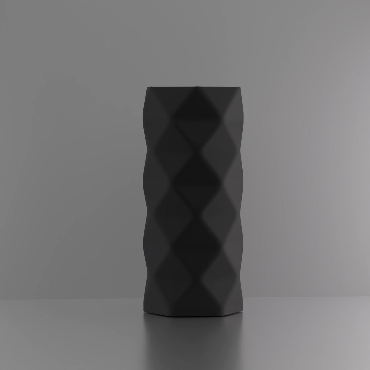 3d-gezellig Infiniti - Vaas - Waterdicht - Zwart - Maat 35 cm - Kunststof - Modern - Bloemenvaas - 100% gerecycled PLA (bioplastic)