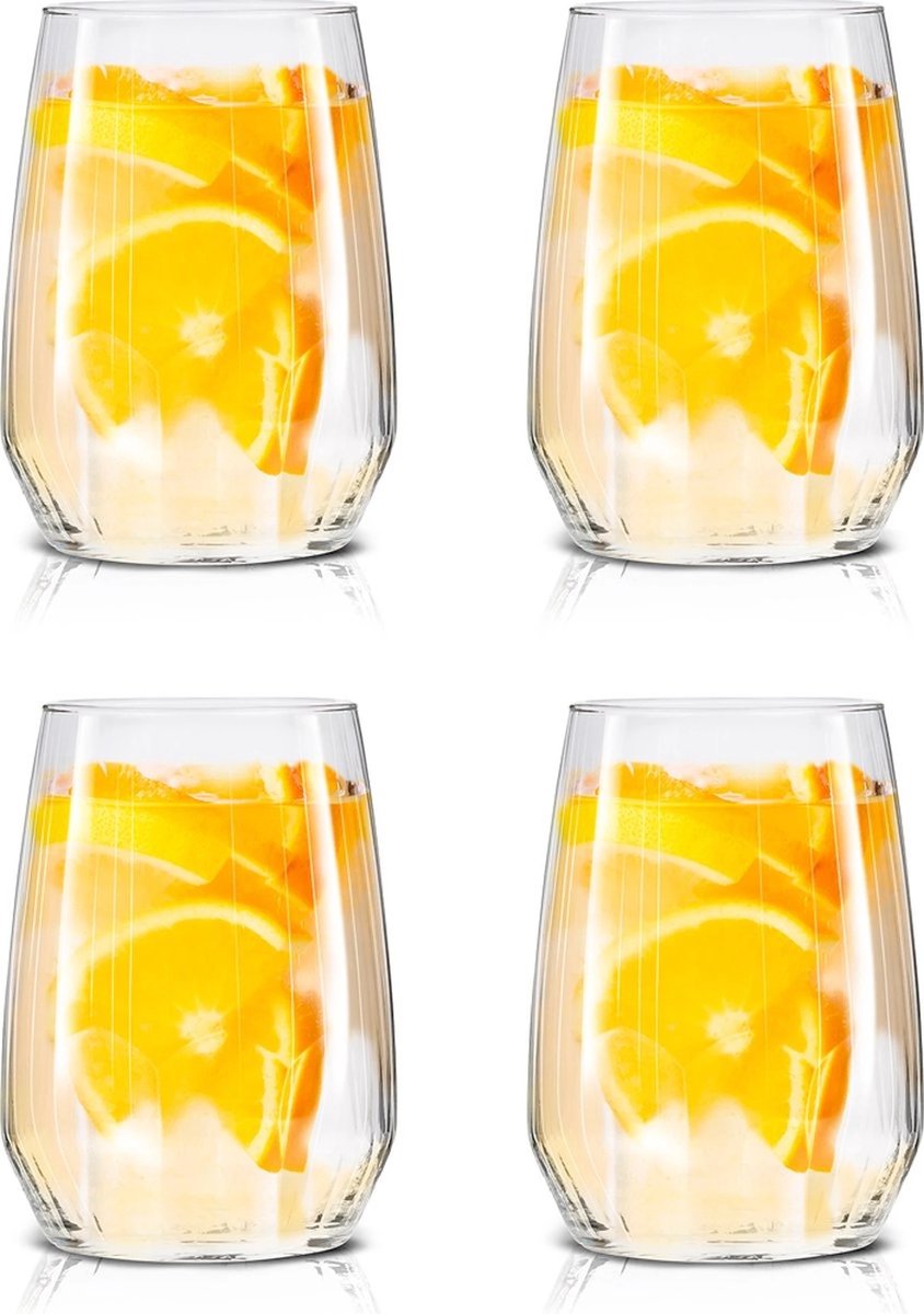 glazen set - 440 mL, 4 stuks, transparant