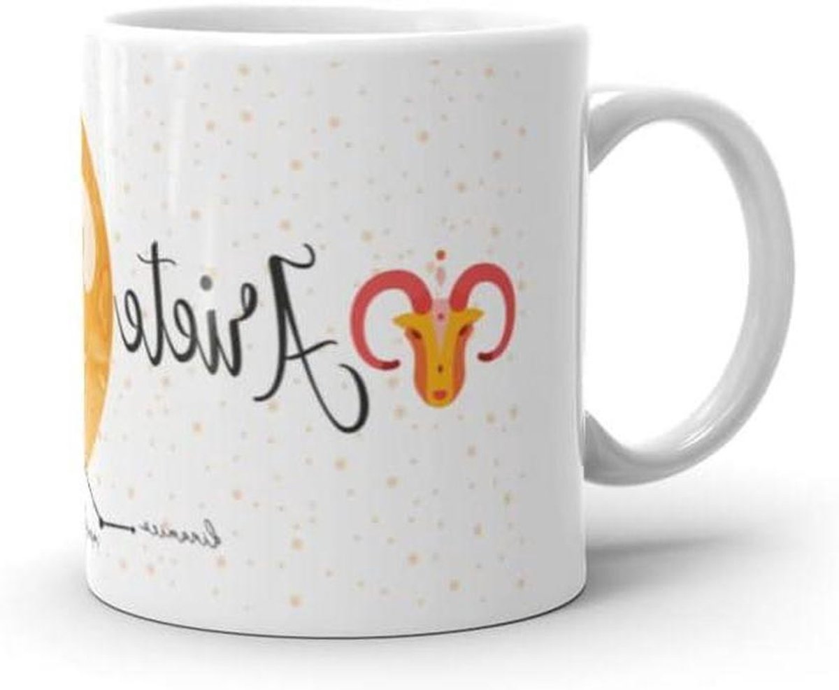 Sterrenbeeld Mok - Astrologie Kop - Cadeau Idee - Keramische Decoratie - 300 ml - Wit