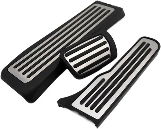 Antislip Pedaalhoezen - Auto Pedaal Covers - Verbeterde Grip - Aluminium Rubber - Standaard Maat - Zilver Zwart — afbeelding 5