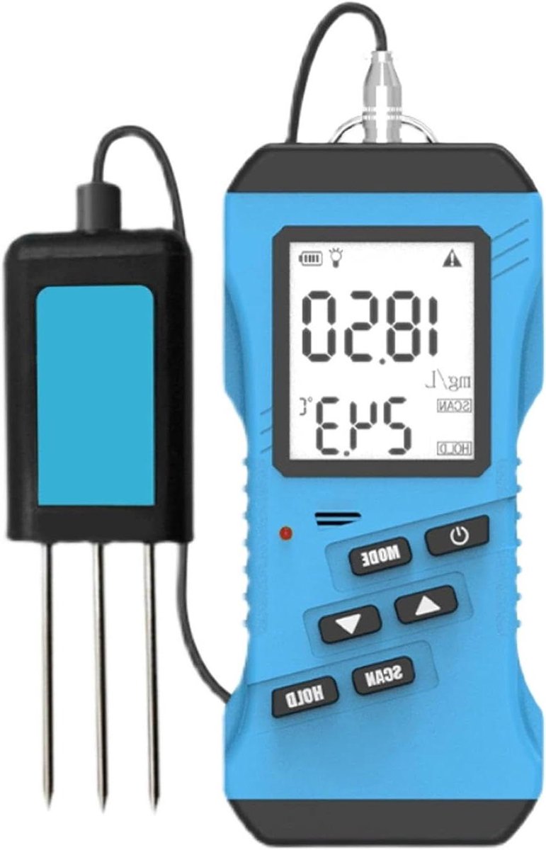 Bodemtester PH-meter - NPK vocht meter - Tuinonderhoud Optimaliseren - Multifunctionele Analyse - 3 Inch LCD - Grijs