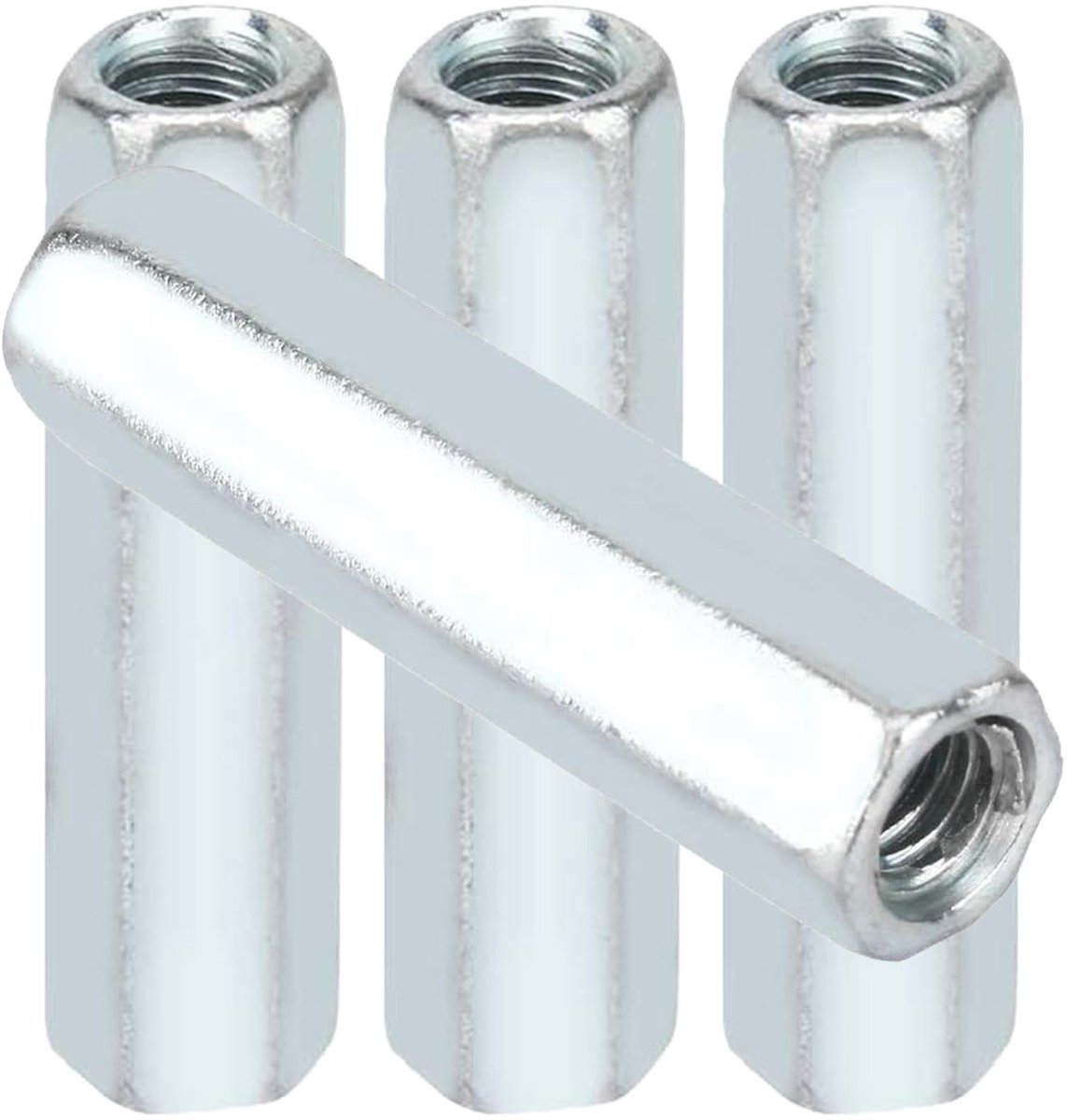 Dailygoods - Set van 4 M10 x 40mm Gegalvaniseerde Schroefdraadhulzen