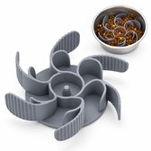 BOTC Anti Schrokbak Hond - Voerbak Hond - 11 cm - Slow Feeder - Grijs