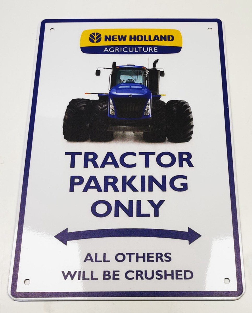 Metalen wandbord - New Holland - Mancave - Wand Decoratie - Metal sign - Mancave decoratie - Decoratie - Metalen borden - Tekst borden - Metalen bord