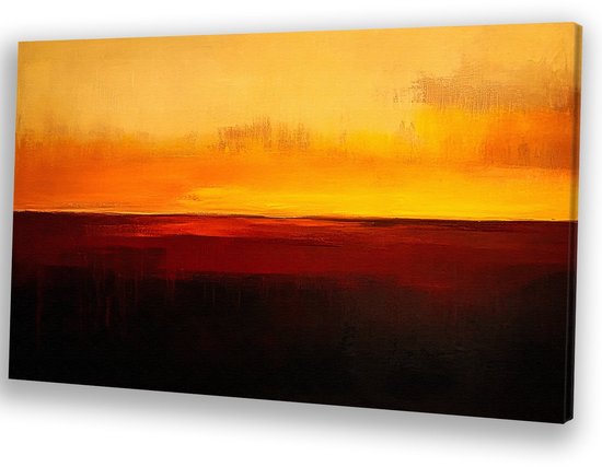 Runa Art Muur Schilderij XXL Brug aan het meer 200 x 80 cm Kleurrijk 5 Delen - Made in Germany - 034355a