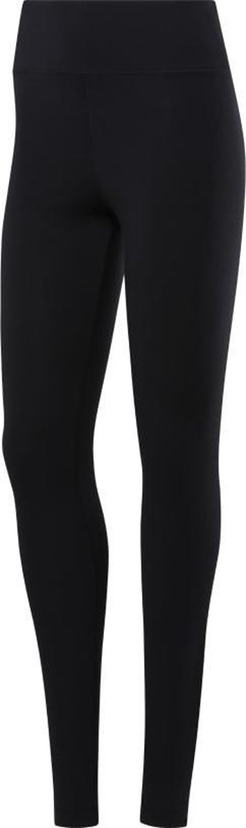 Reebok Linear Logo Tight Cotton Dames Sportlegging Pale   Zwart