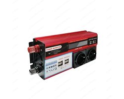 Omvormer - Omvormer 12v 230v - Spanningsomvormer - 4 USB-poorten - LED-display - Hoge conversie-efficiëntie (80%) - 12-15V DC - 4000W