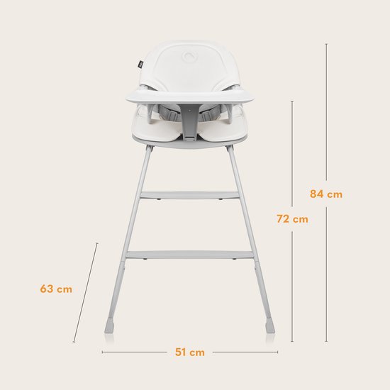 Lionelo Dalia 2in1 - Kinderstoel - van 6 maanden tot 60 kg - Stabiel frame - Lichtgewicht - 3,5 kg - Draaggreep - Traditionele kinderstoel van LIONELO — afbeelding 5