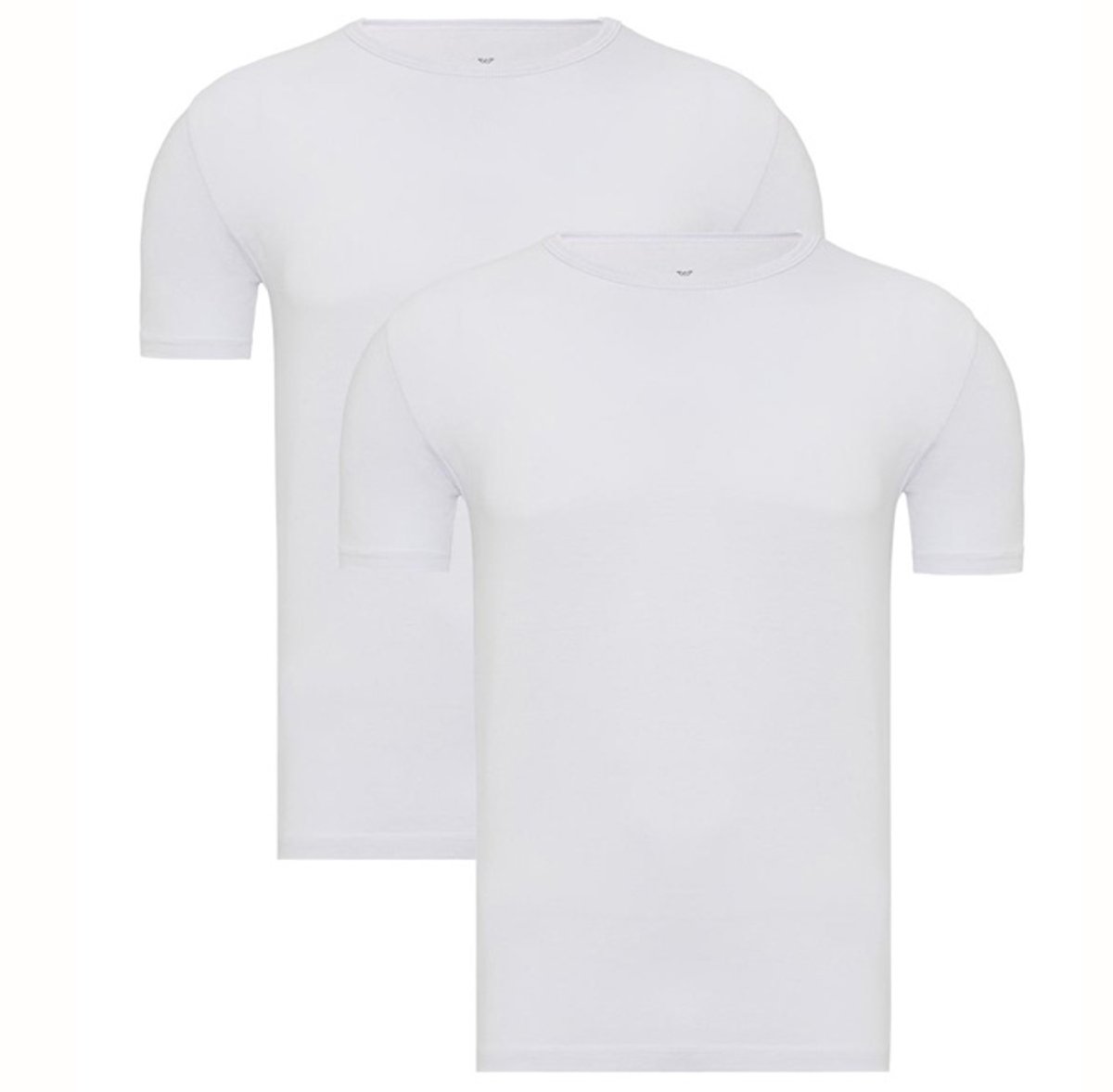 2 stuks - Bamboo T-Shirt - Ronde Hals - Super zacht - Antibacterieel - Perfect draagcomfort - 95% Bamboo - Wit - M