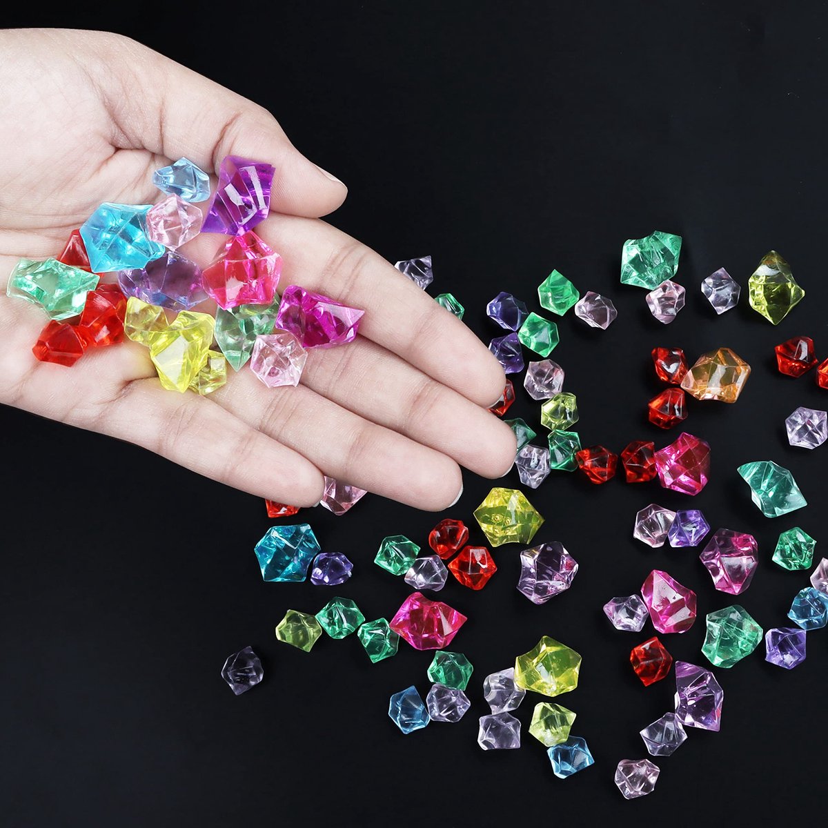 Acrylstenen diamanten mix 500 gram