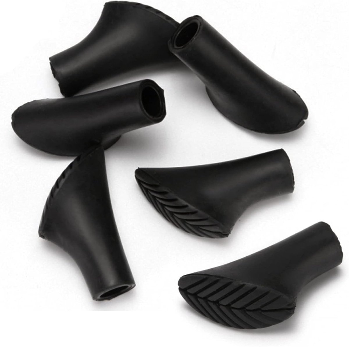 KZQ 6 stuks - Nordic walking doppen - Trekkingstokken dop - Nordic walking stokken doppen - Universeel - Wandelstok Doppen - Wandelstok - Eindstoppers voor wandelstokken - voor trekkingstokken - asfalt - grind en bergen
