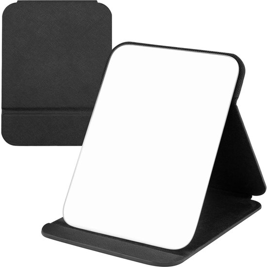 Miroir Pliable Cuir PU - Miroir Maquillage HD 16,5x12,3cm, Multi-angles