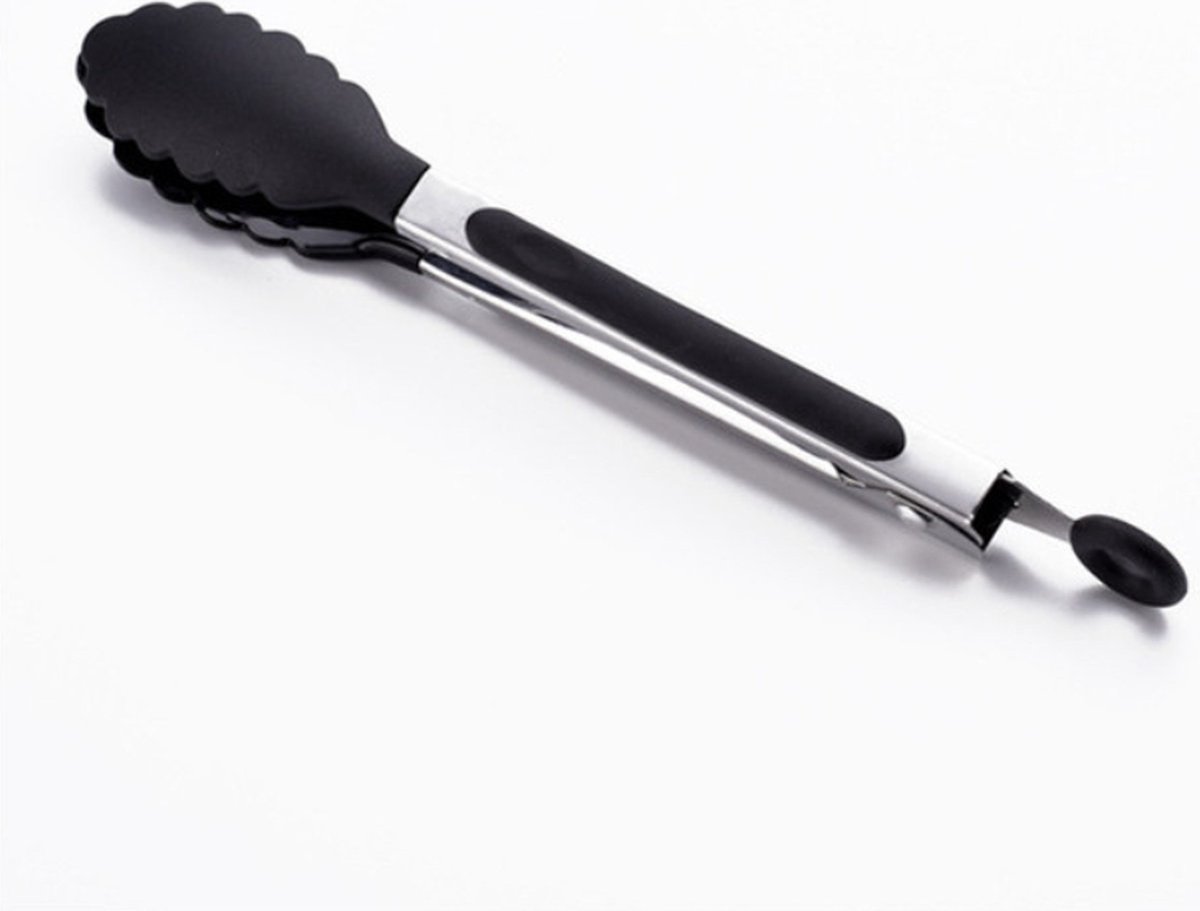 Finnacle - Vleestangen 2 stuks - Salade tang – bbq tang – 2 siliconen tangen - serveertang - keukentang - barbecue tang - zwart