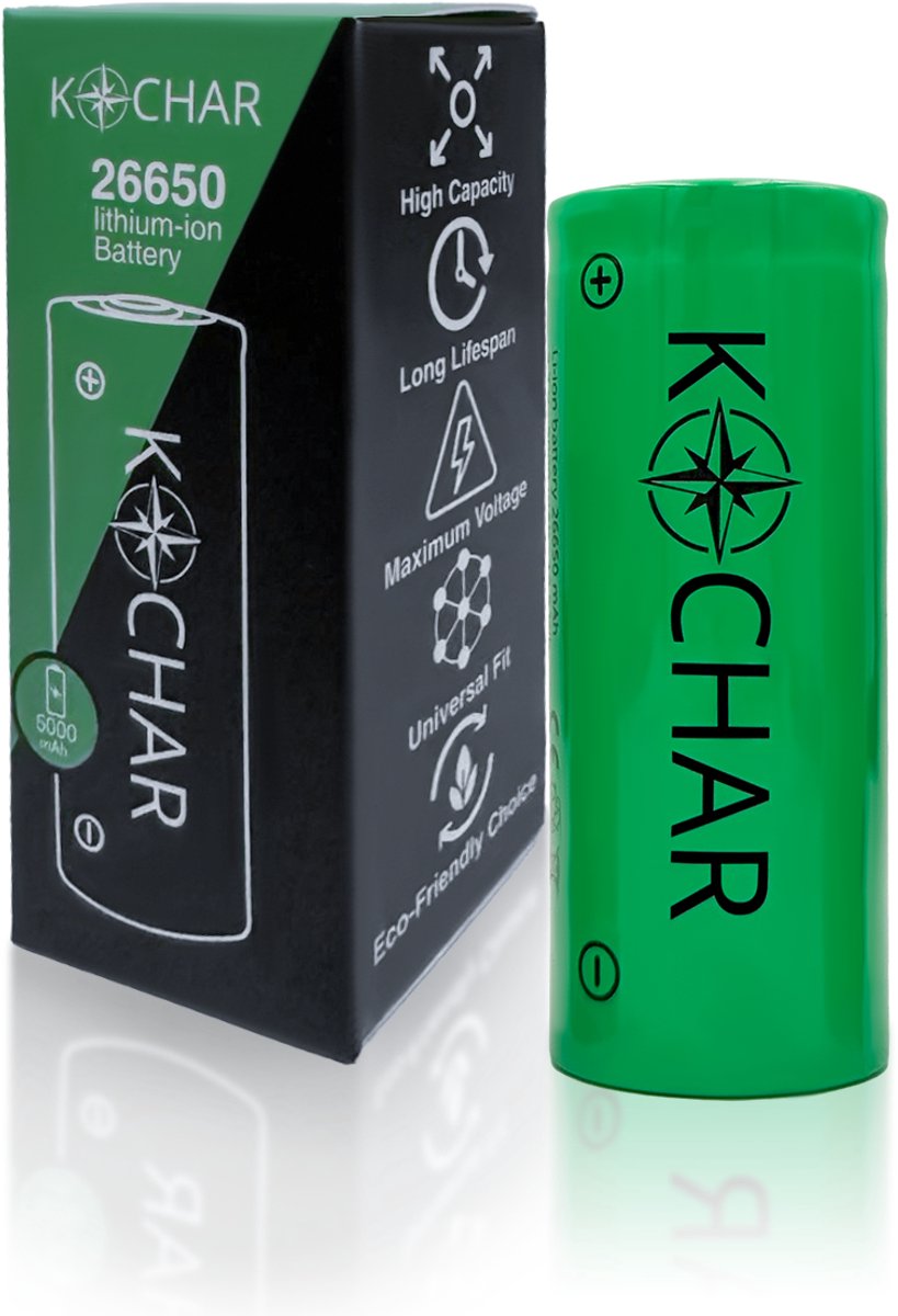 Kochar Oplaadbare 26650 Lithium-ion Batterij - 5000mAh - 3.7 V