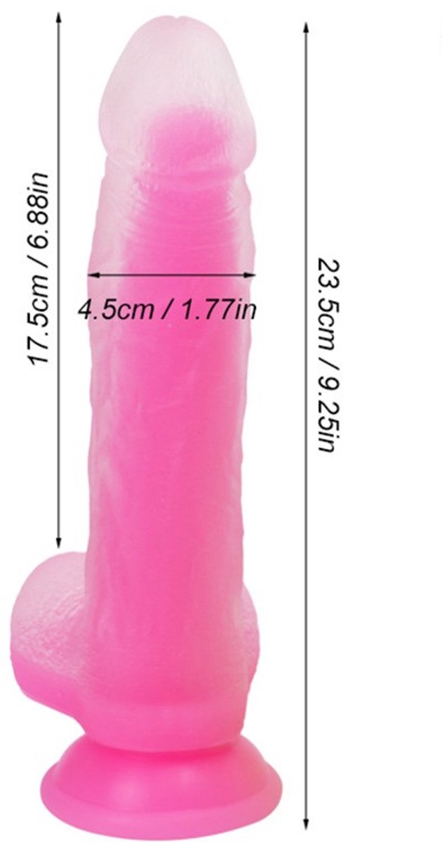 Goedkoopste Flexibele Dildo 23.5 cm – Realistisch Siliconen met Zuignap – Waterproof
