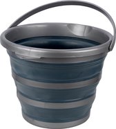 Abbey Camp Opvouwbare Emmer - Grijs - Ca. 10 liter - Met Handvat - Compact Opvouwbaar