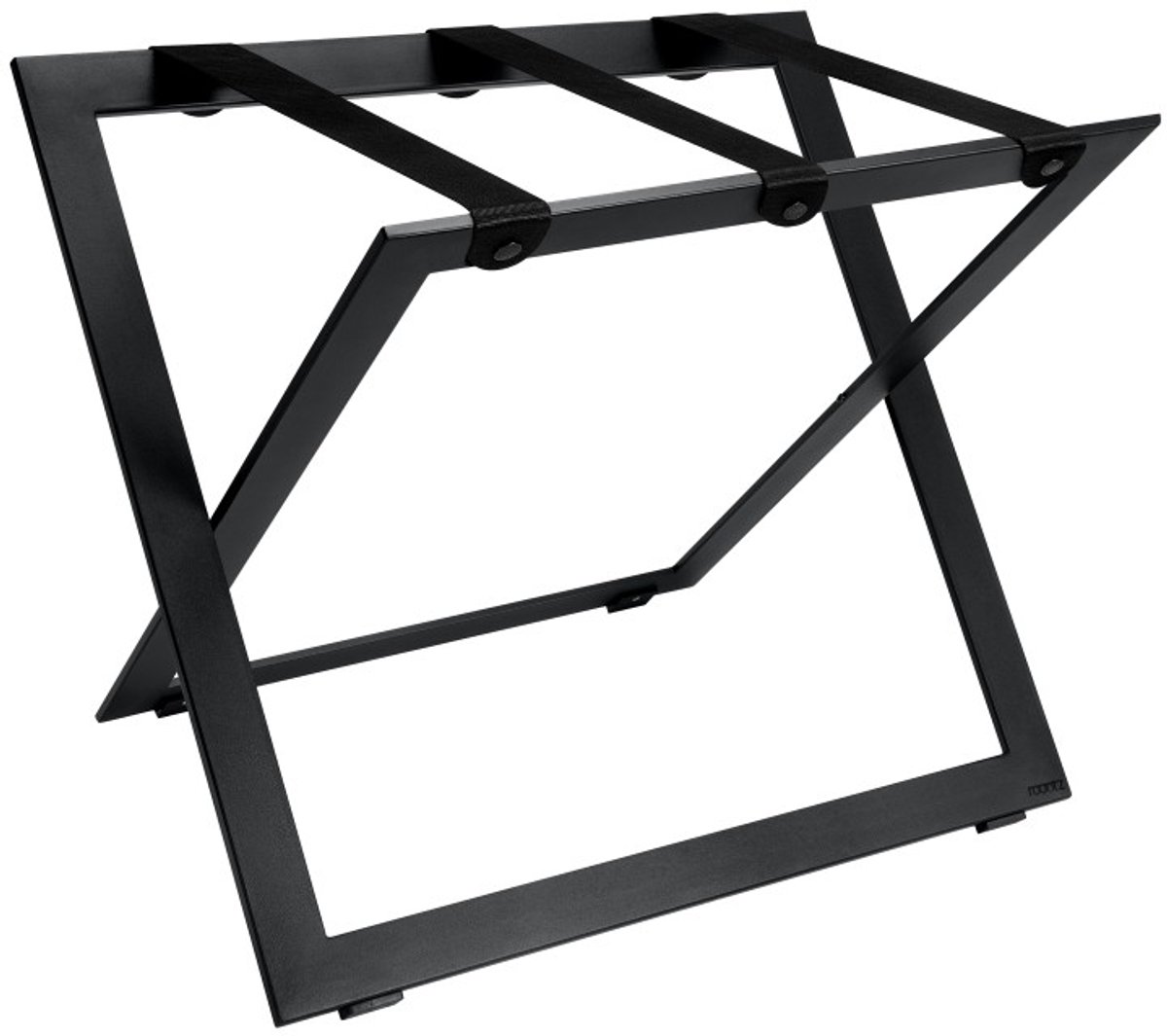 Kofferrek Roootz Compact | Zwart Staal met Zwarte Nylon banden | Inklapbaar | Compact