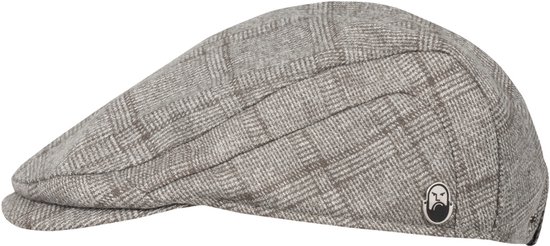 MIESEPETER "Mill-Wall" | platte pet |Bakkers pet | flatcap donkergrijs voor heren - Verstelbare Maat 53 tot 58 cm- Grijze Pet