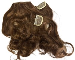 Lichtbruine haarmatten - Haarstukjes met clips - Haarextension - 3-stuks - 1 grote met en 2 kleine - Clip-in Hair Extensions Lang golvend - Synthetisch haar - Bruin - CHPN