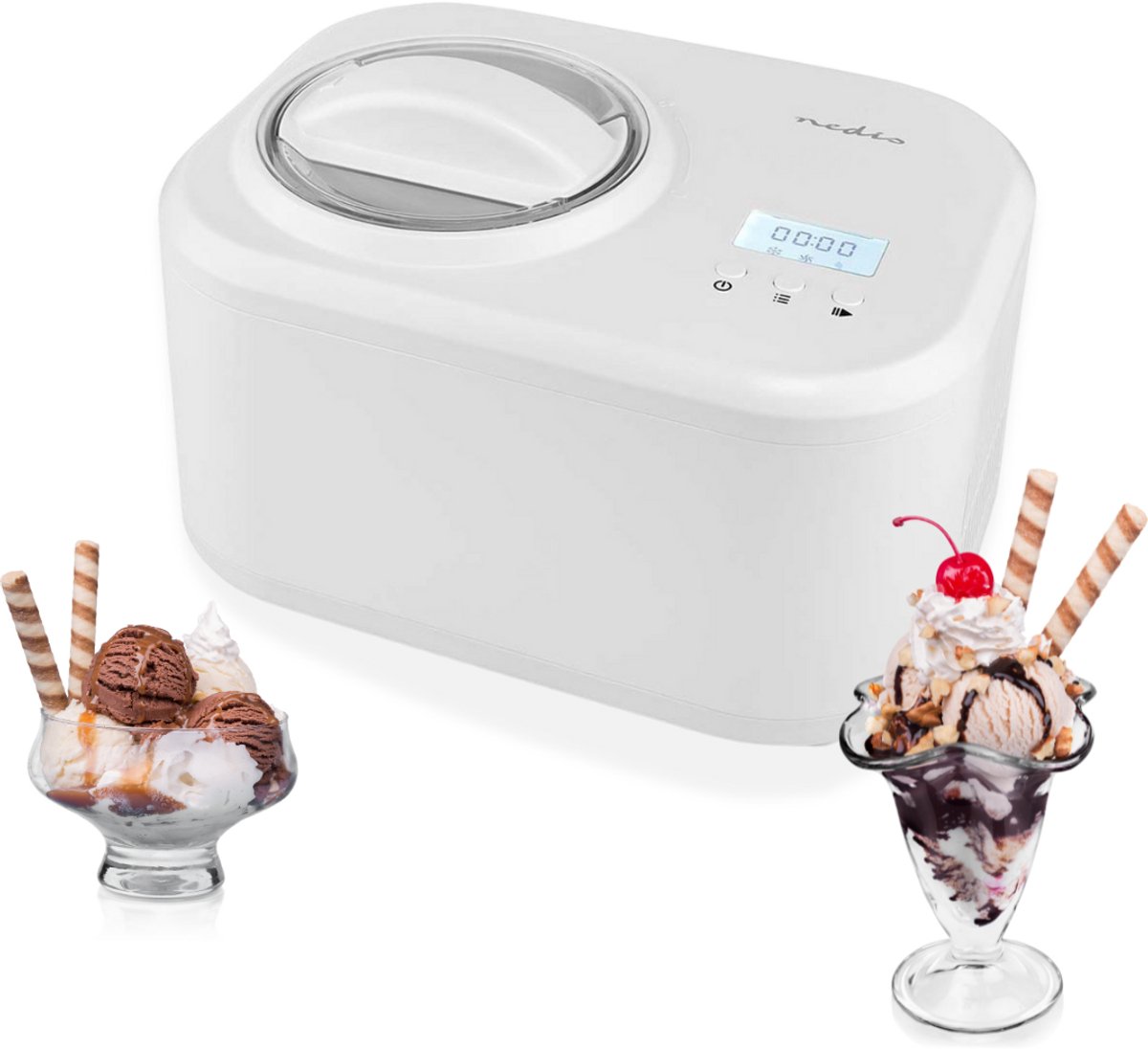 Nedis IJsmachine | 1.0 l | Wit | Kunststof
