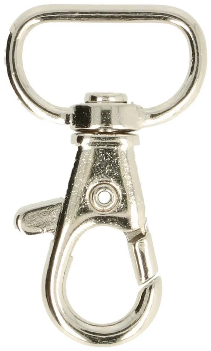 Musketonhaak 15 mm (zilver)