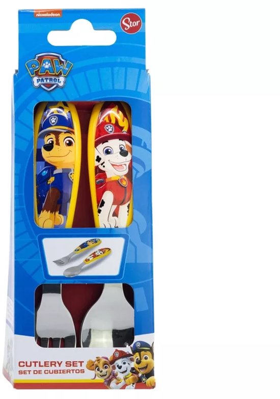 Paw Patrol - Rescue Pups - metalen ergonomische bestekset - 2 stuks van Merkloos — afbeelding 2