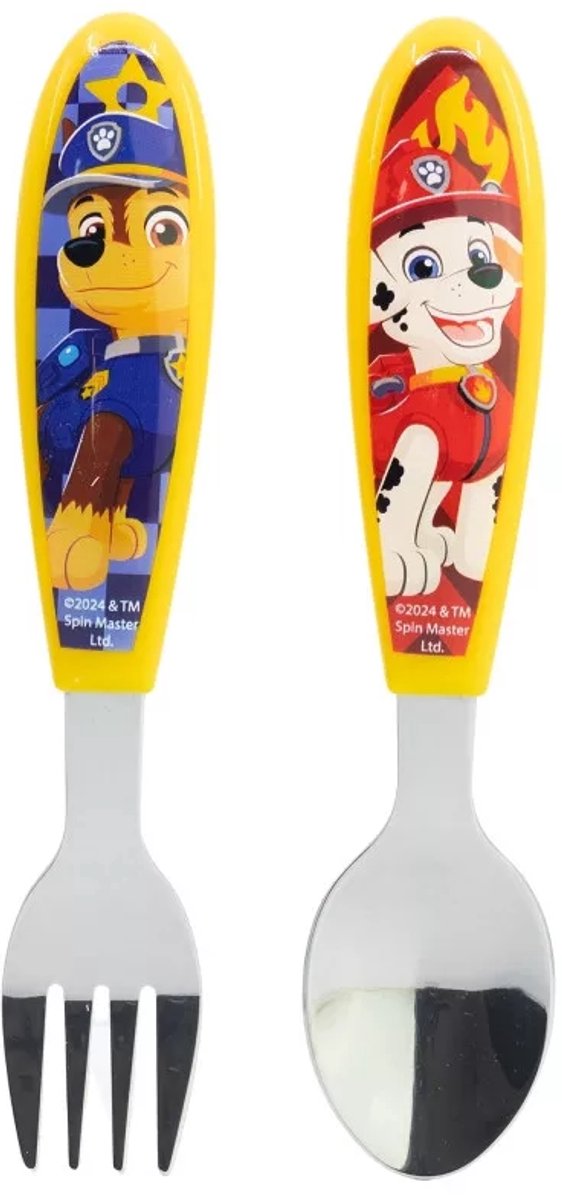 Paw Patrol - Rescue Pups - metalen ergonomische bestekset - 2 stuks van Merkloos — afbeelding 3