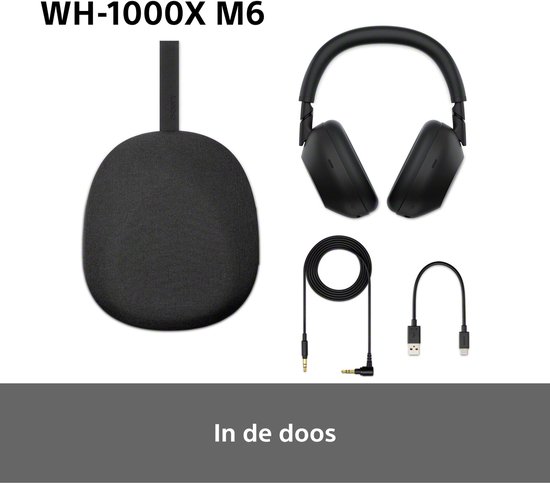 Sony WH-1000XM6 - Casque sans fil à réduction de bruit - Noir