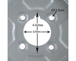 5.00-10 Band en velg voor aanhangwagenwiel, 4-laags, Wanda P802, geschikt voor hoge snelheden, goedgekeurd voor de openbare weg, 355 kg, 72N
