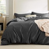 BOTC Housse de Couette avec Kussensloop - 200x220 cm - Soins capillaires - Le Hoeslaken -Housse Doux Ultime - Zwart