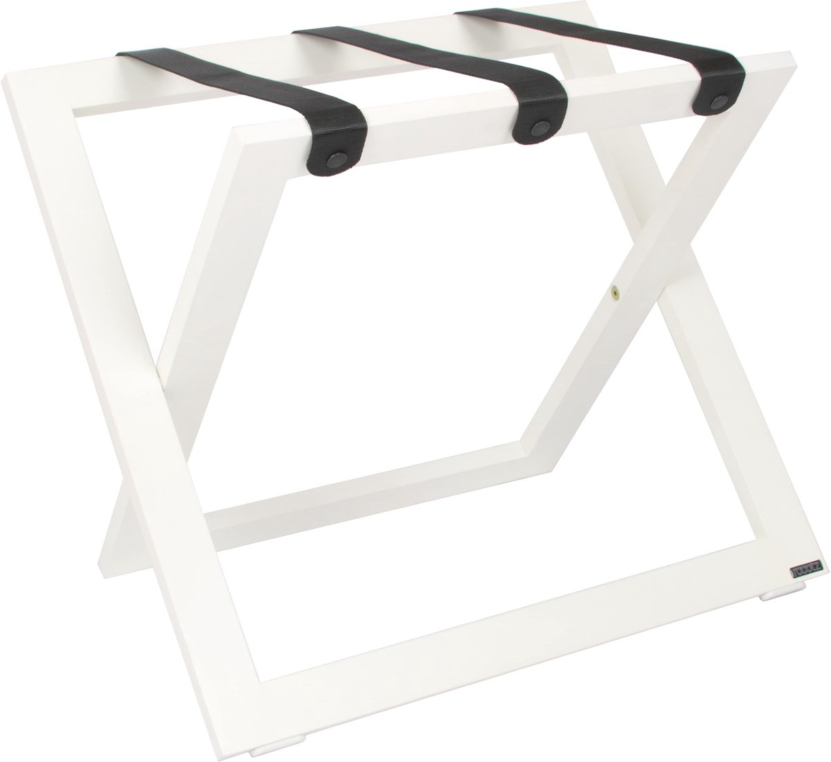 Kofferrek Roootz Compact | Wit beukenhout met Zwarte Nylon banden | Inklapbaar | Compact