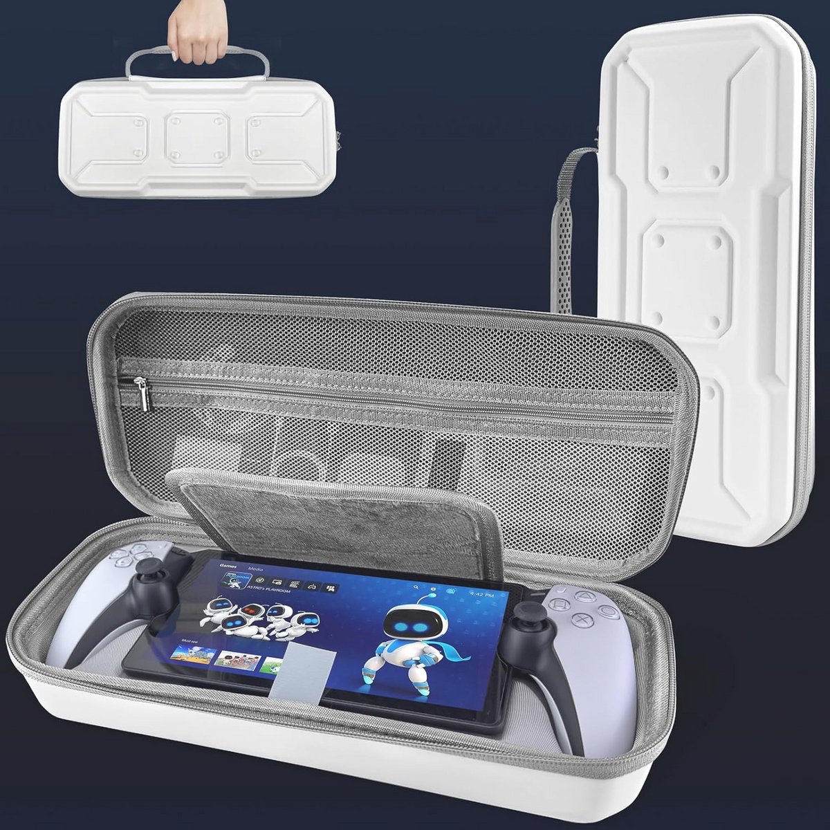 Draagbare Reistas voor PS5 Portal - Schokbestendige en Waterdichte EVA Harde Case met Accessoire Compartiment