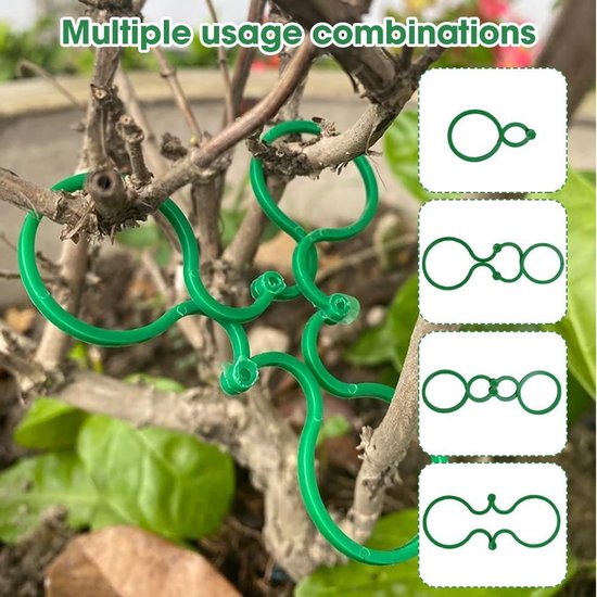 Allecto Premium - Orchideeënklemmen en plantenclips 15 mm - Groene