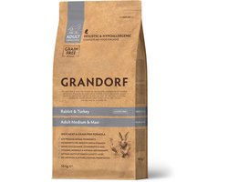 Grandorf Hondenbrokken Adult Medium & Large Konijn & Kalkoen 10 Kg