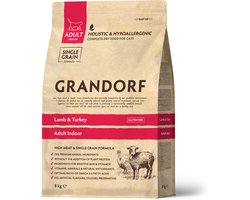 Grandorf Indoor Kattenbrokken Adult Lam & Kalkoen 8 Kg