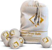 Lot de 6 boules de lavage LuxerLiving - Sèche jusqu'à 30% plus vite - Assouplissant textile - Boules sécheuses - Boules sécheuses - Écologique - 100% laine