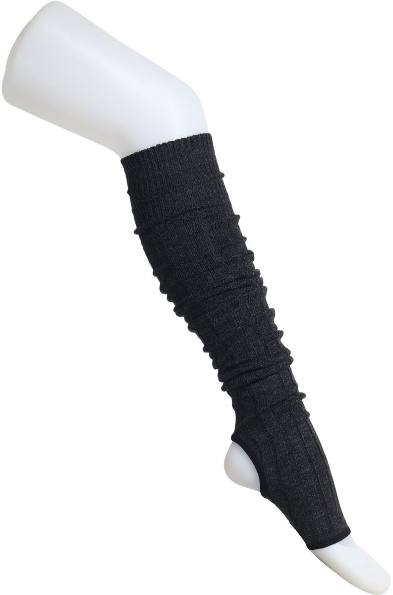 Norfolk Beenwarmers Ballet en Dans - 77cm - Hoge Kwaliteit Zacht Acryl - 1 paar Legwarmer - Houtskool - Amy
