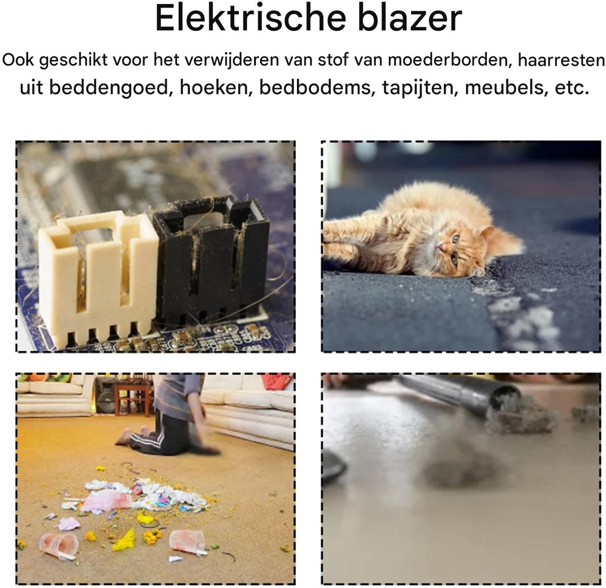 Mini accublazer en handstofzuiger 2-in-1, compatibel met Makita 18V