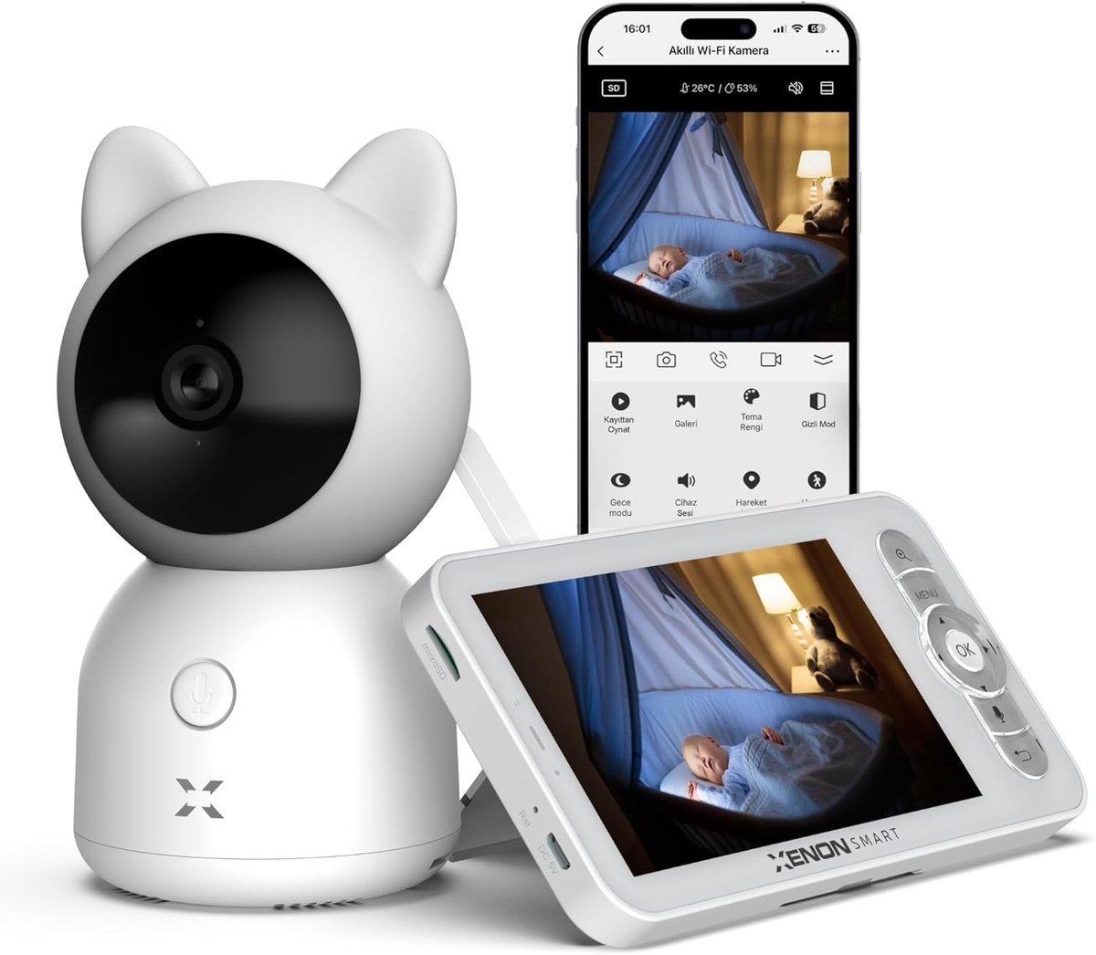 XENON Slimme Babyfoon met Camera en HD Beeld